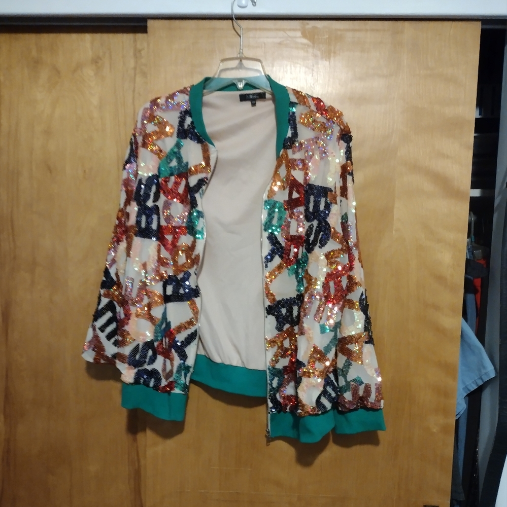 Bedazzled + and embellished jacket